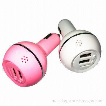 Universal Car Charger/Incense Burner Car MP3 with 8-24V Input Power, 5V/3.1A Charging Current